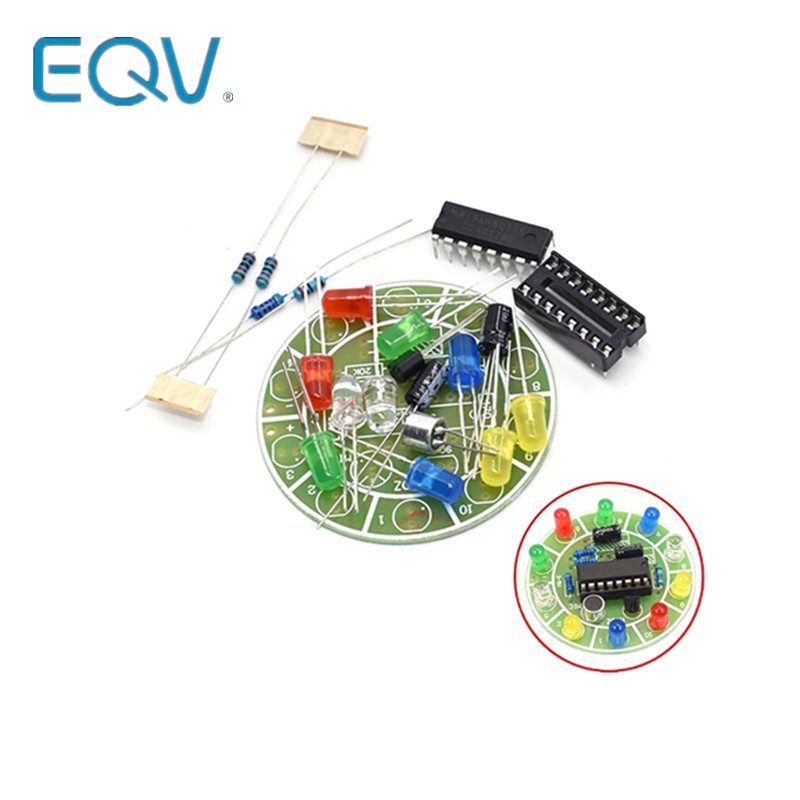 Diy Electronics Lab - CD4017 colorful voice control rotating LED