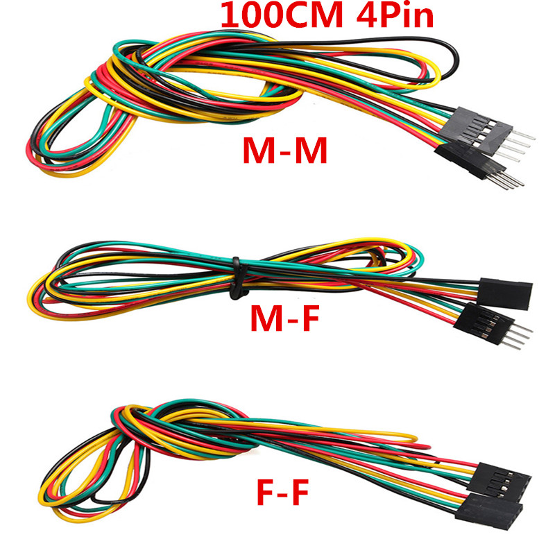 Diy Electronics Breadboard - 10pcs/lot 4pin 100cm M-M / M-F