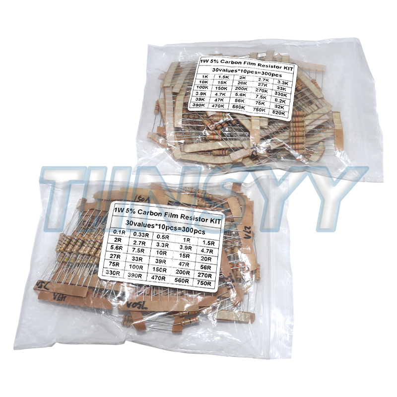 Diy Electronics Components Kit - 300PCS Resistor Kit 1W 5% Carbon