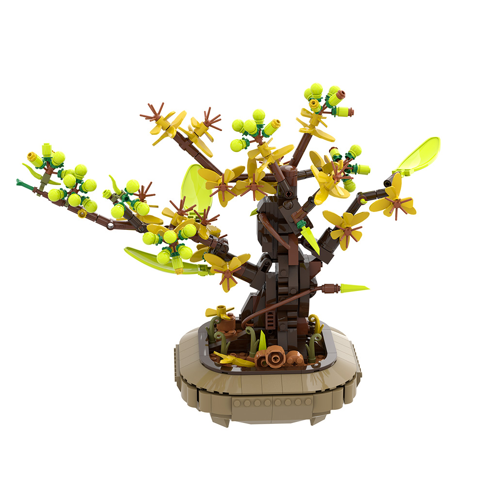 Diy Electronics Gifts - Gobricks MOC Apricot Bonsai Building Blocks