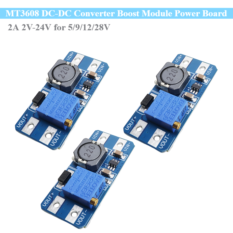 Arduino Diy Electronics - 3Pcs MT3608 Module DC-DC Converter Boost