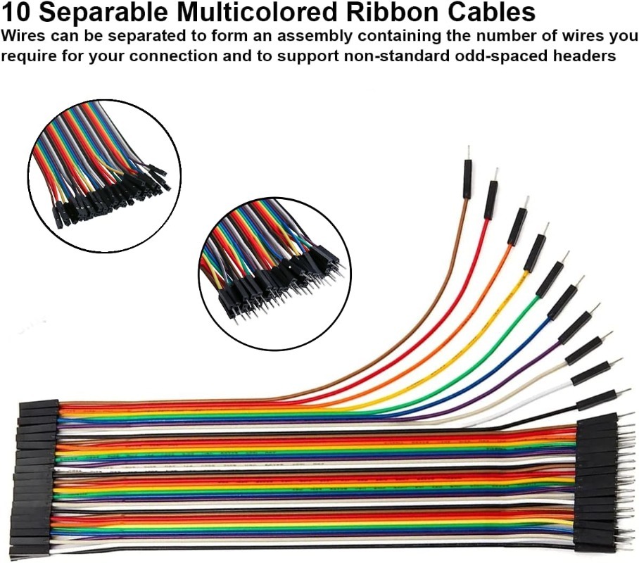 40Pin Dupont Cable Ribbon Jump - огляд і ціна Diy Electronics Breadboard