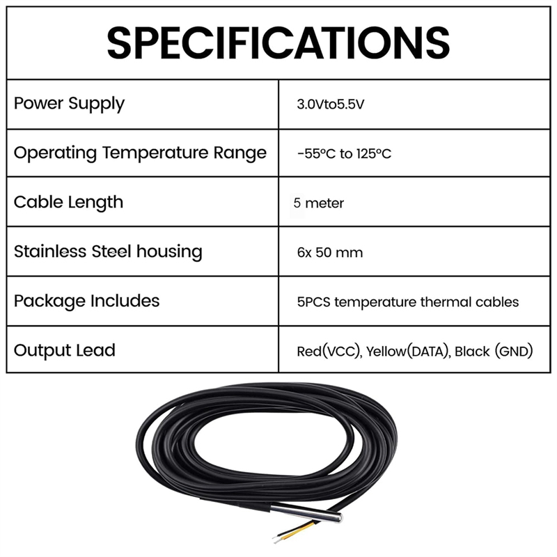 AT21-Digital Thermostat Sensor - огляд і ціна Ds18B20 Temperature Sensor