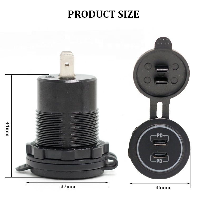 12V USB C Car Chargers Socket  - огляд і ціна Diy Marine Electronics