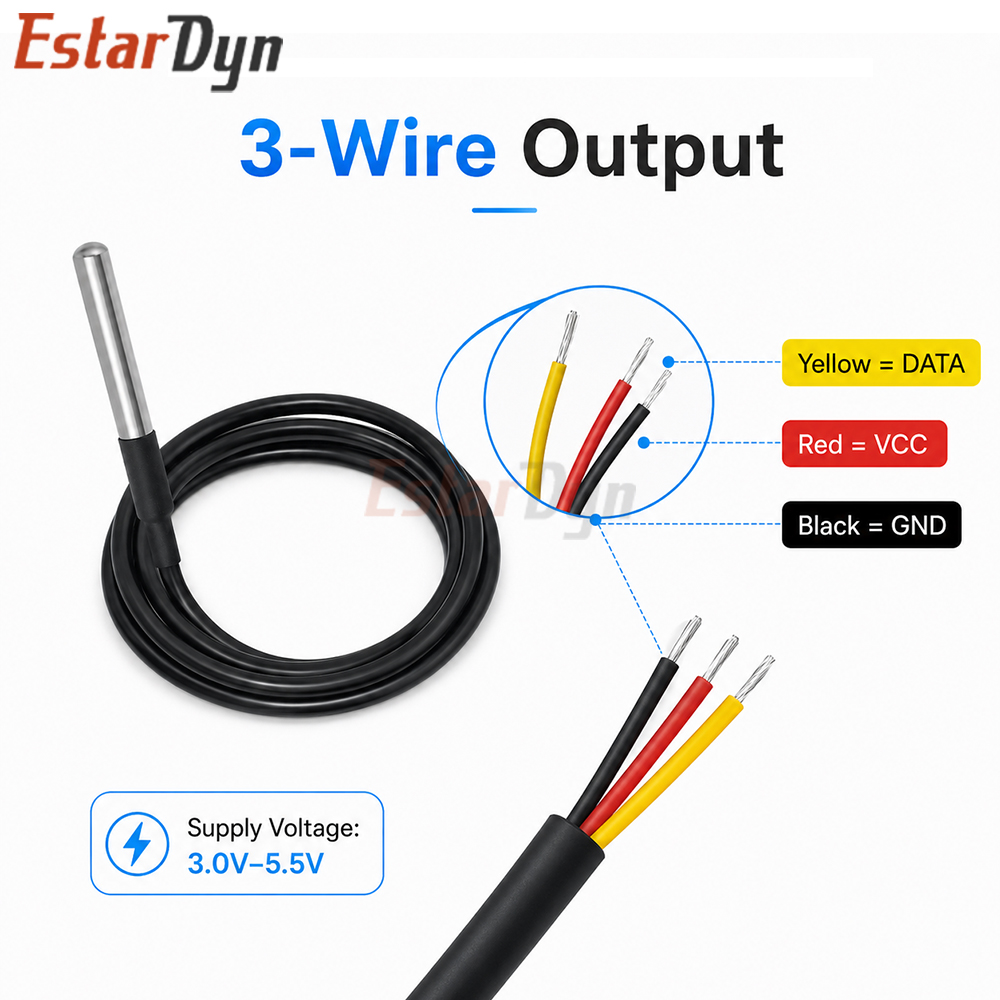 Estardyn DS18B20 Waterproof Di - огляд і ціна Ds18B20 Temperature Sensor