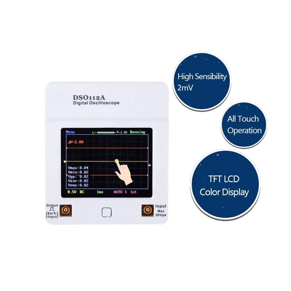 Osciloscopio DSO 112A TFT Touc - огляд і ціна Oscilloscope Dso Mini