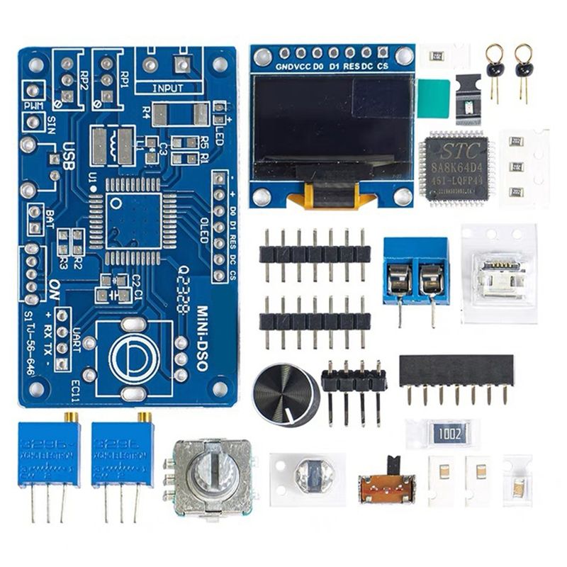 AT14 Digital DIY Oscilloscope  - огляд і ціна Diy Electronics Components Kit