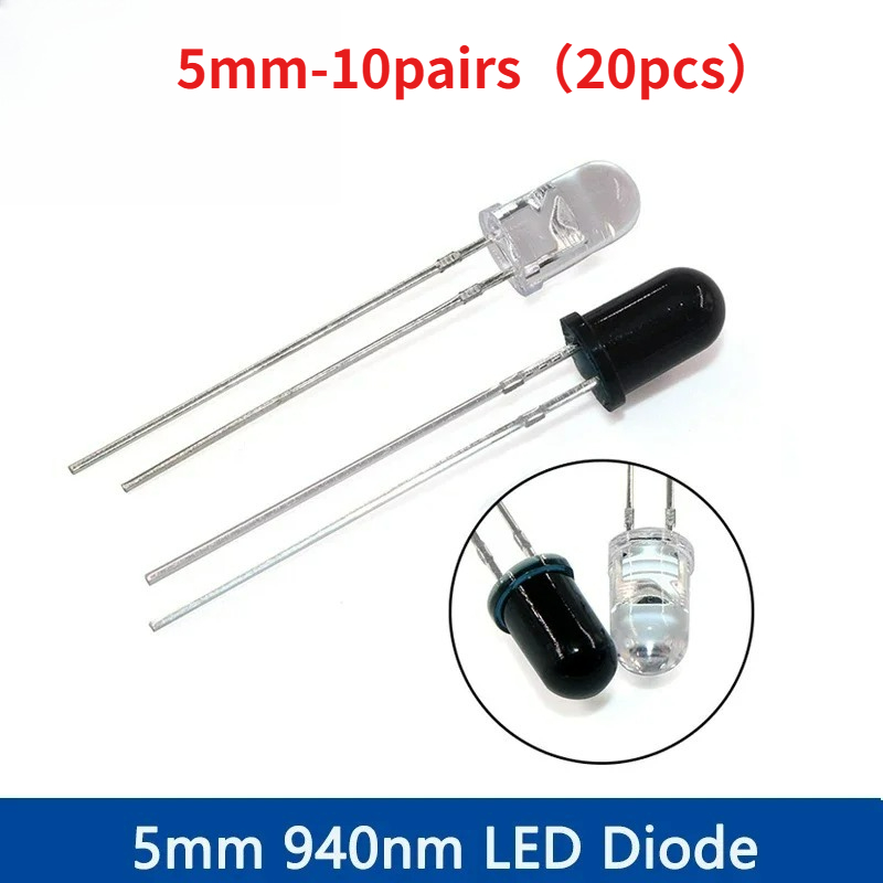 10-30Pairs 5mm 940nm IR LED Di - огляд і ціна Diy Electronics India