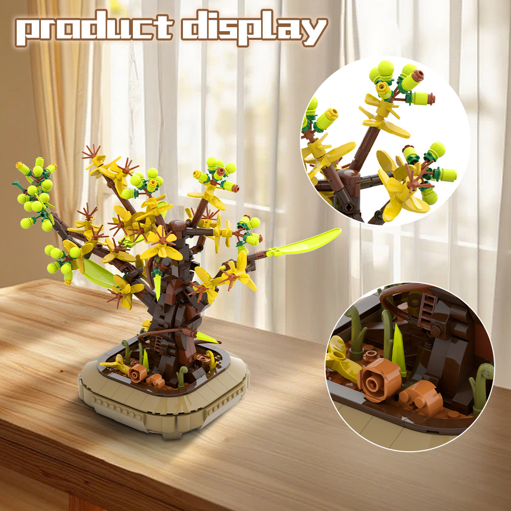 Gobricks MOC Apricot Bonsai Bu - огляд і ціна Diy Electronics Gifts