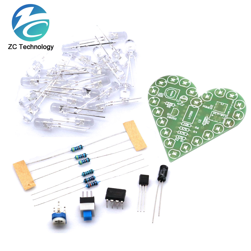 DIY Kit Heart Shape Breathing  - огляд і ціна Diy Electronics Learning Kit