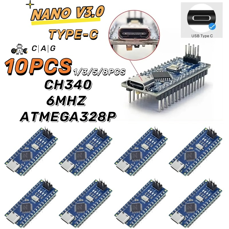 1 - 10PCS Type-C USB Nano 3.0  - огляд і ціна Arduino Uno Starter Kit