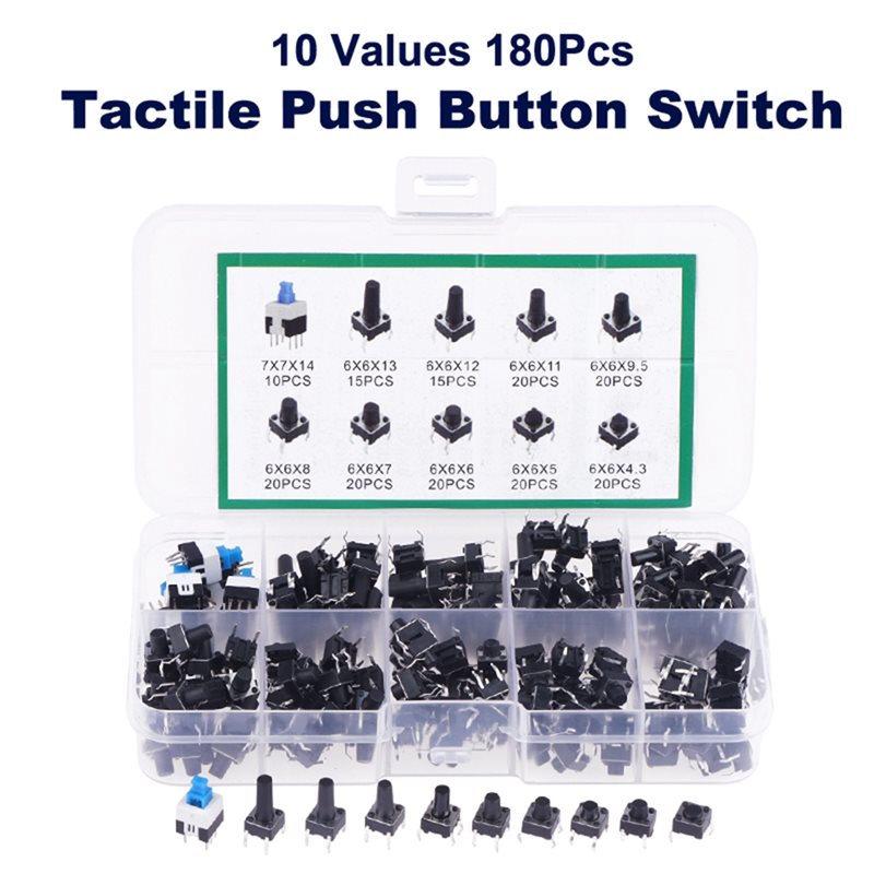 DT17 Tactile Push Button Switc - огляд і ціна Diy Electronics Components Kit
