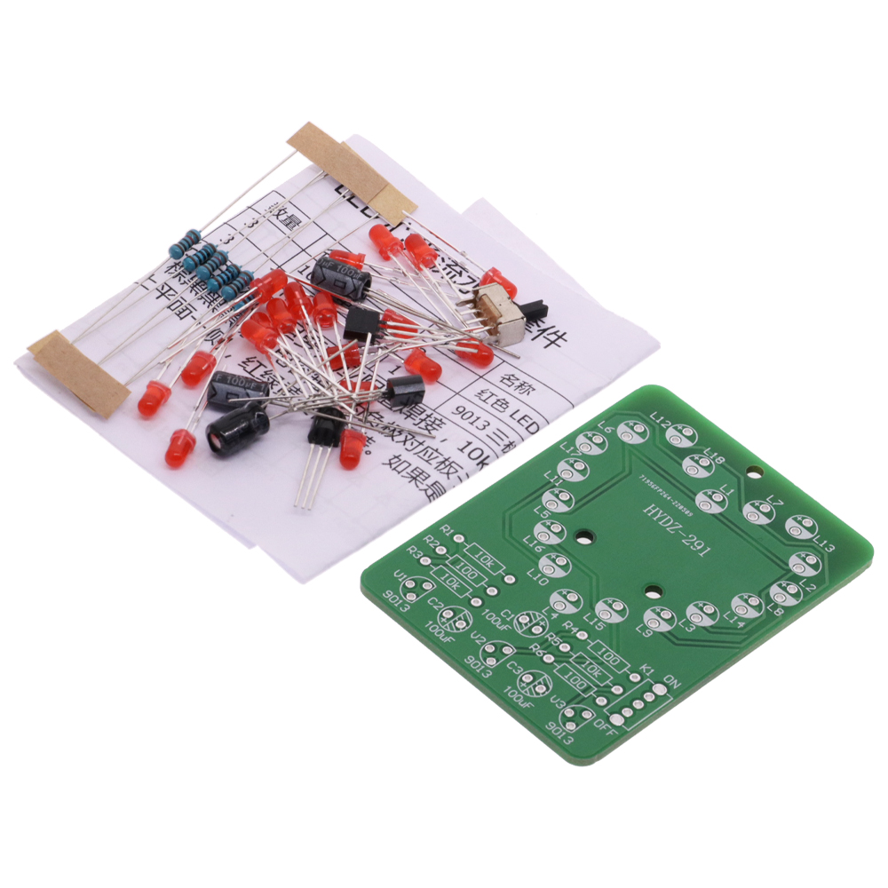 LED Heart-Shaped Running Light - огляд і ціна Diy Electronics Learning Kit