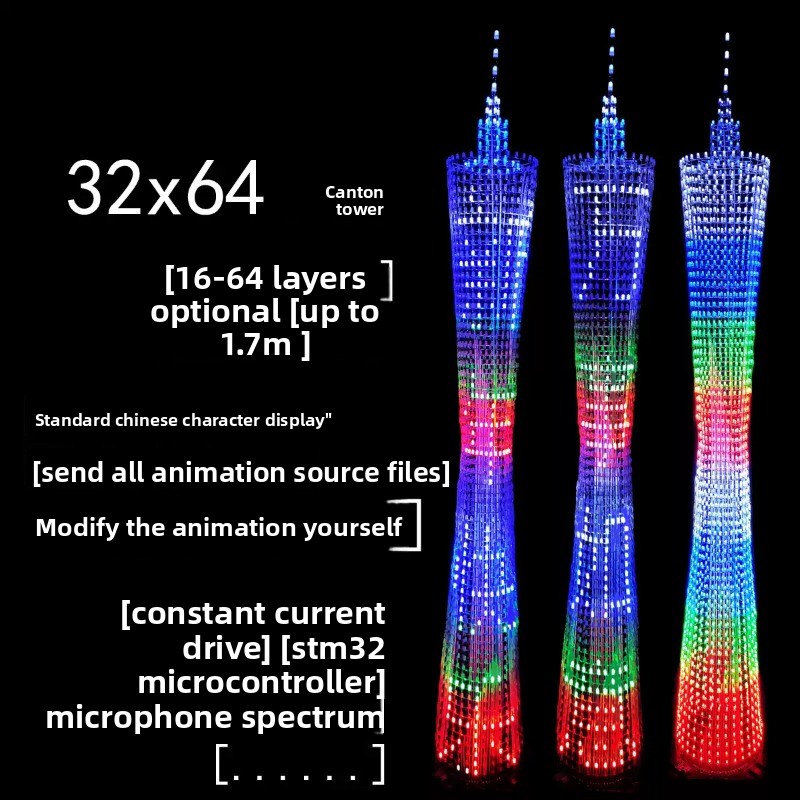 64 Layers Canton Tower DIY Ele - огляд і ціна Diy Electronics Components Kit