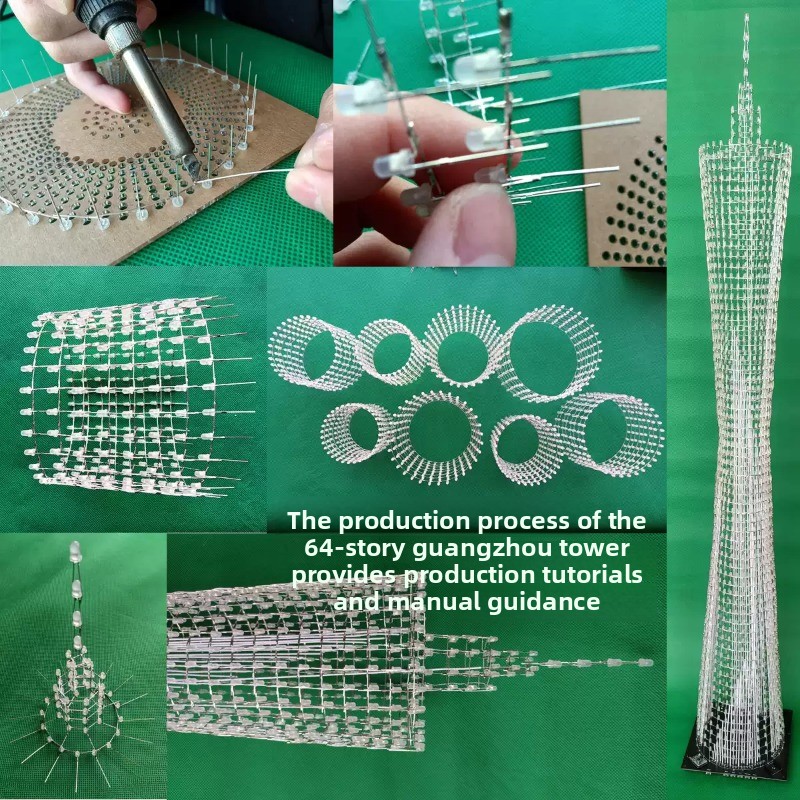 64 Layers Canton Tower DIY Ele - огляд і ціна Diy Electronics Components Kit