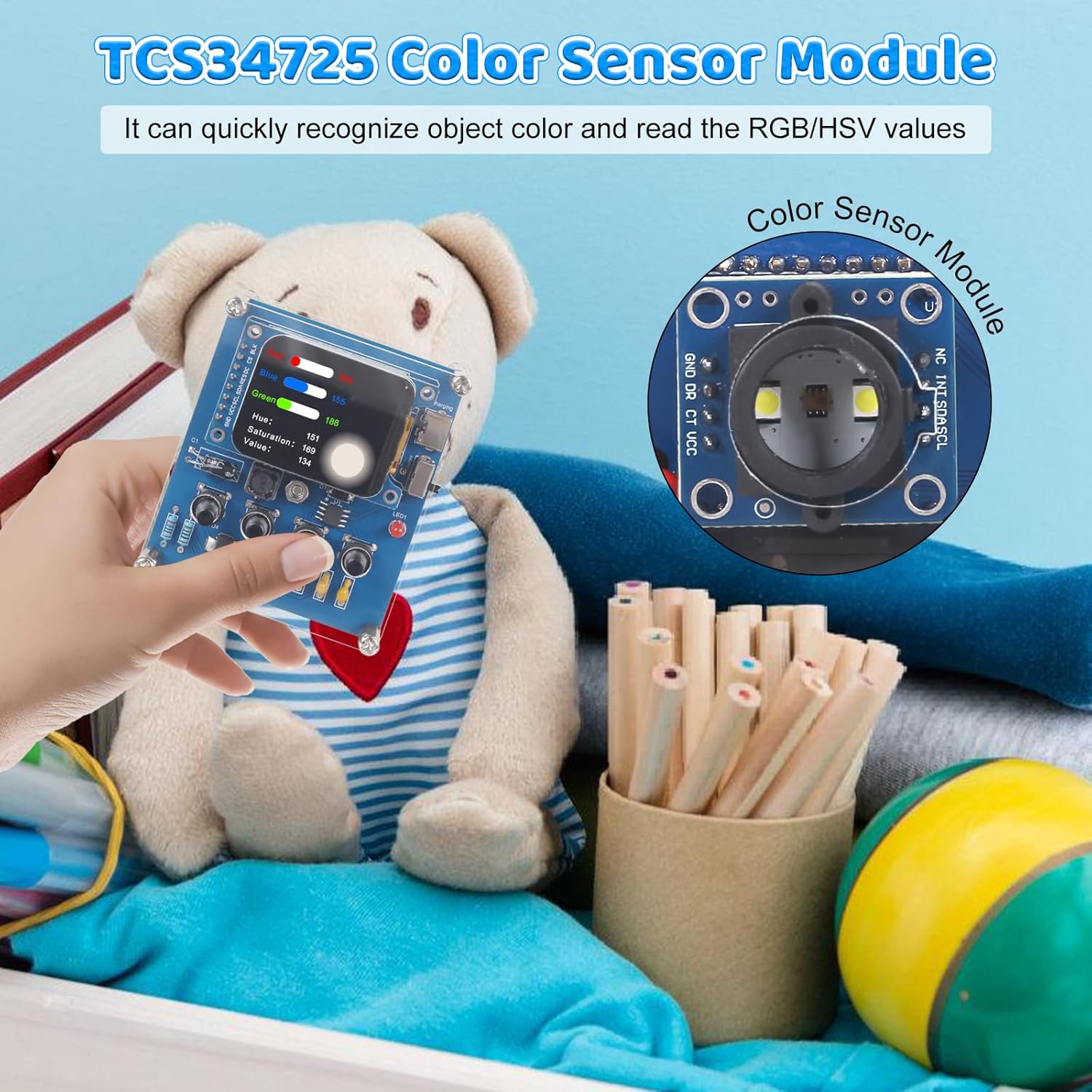 DIY Color Recognition Solderin - огляд і ціна Diy Electronics Learning Kit