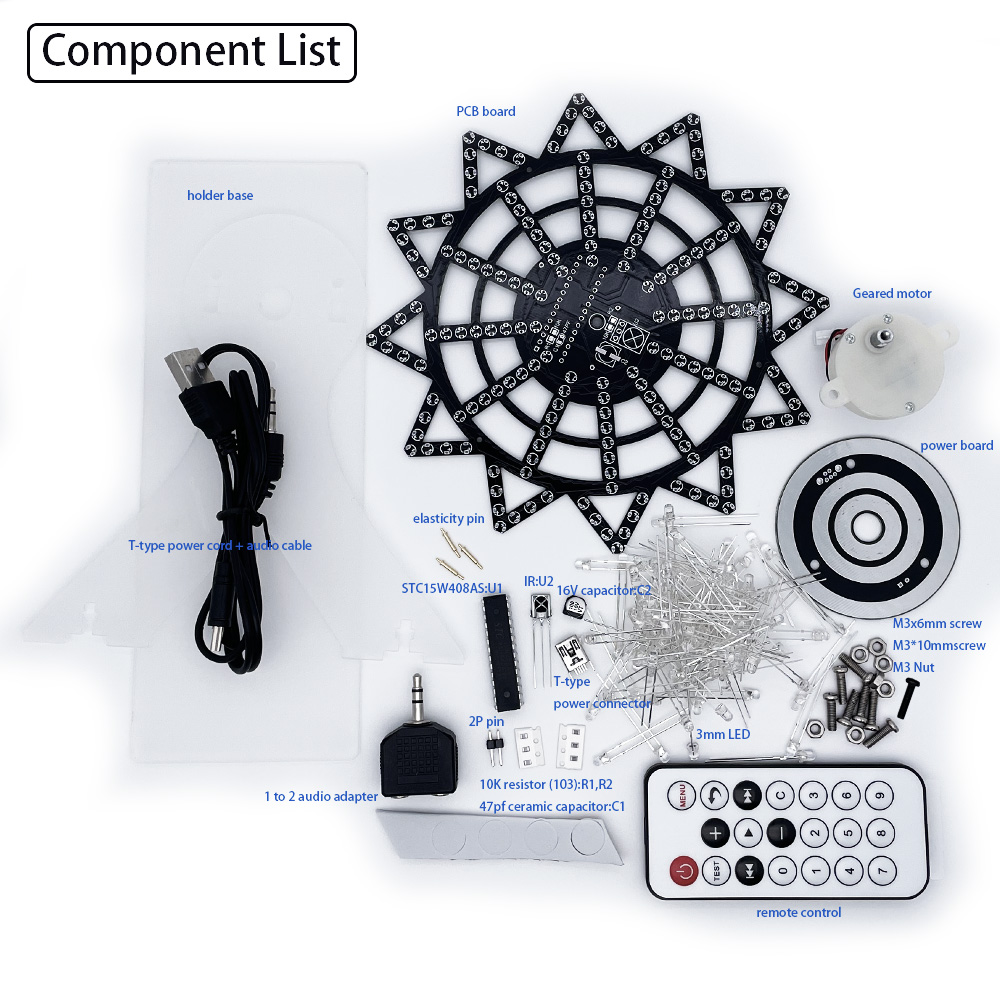 DIY electronic kit LED rotatin - огляд і ціна Diy Electronics India